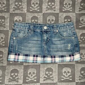 Y2k plaid mini skirt